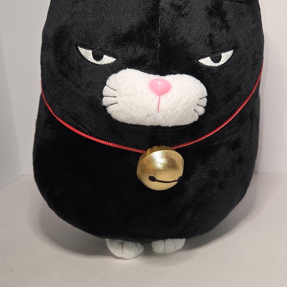 Amuse Black Plush "Crazy Cat" with Gold Bell